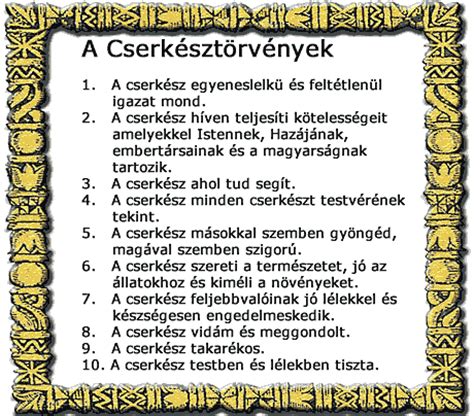 Cserkésztörvények